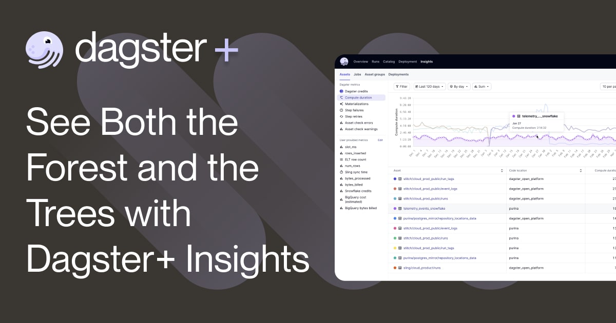 See Both the Forest and the Trees with Dagster+ Insights