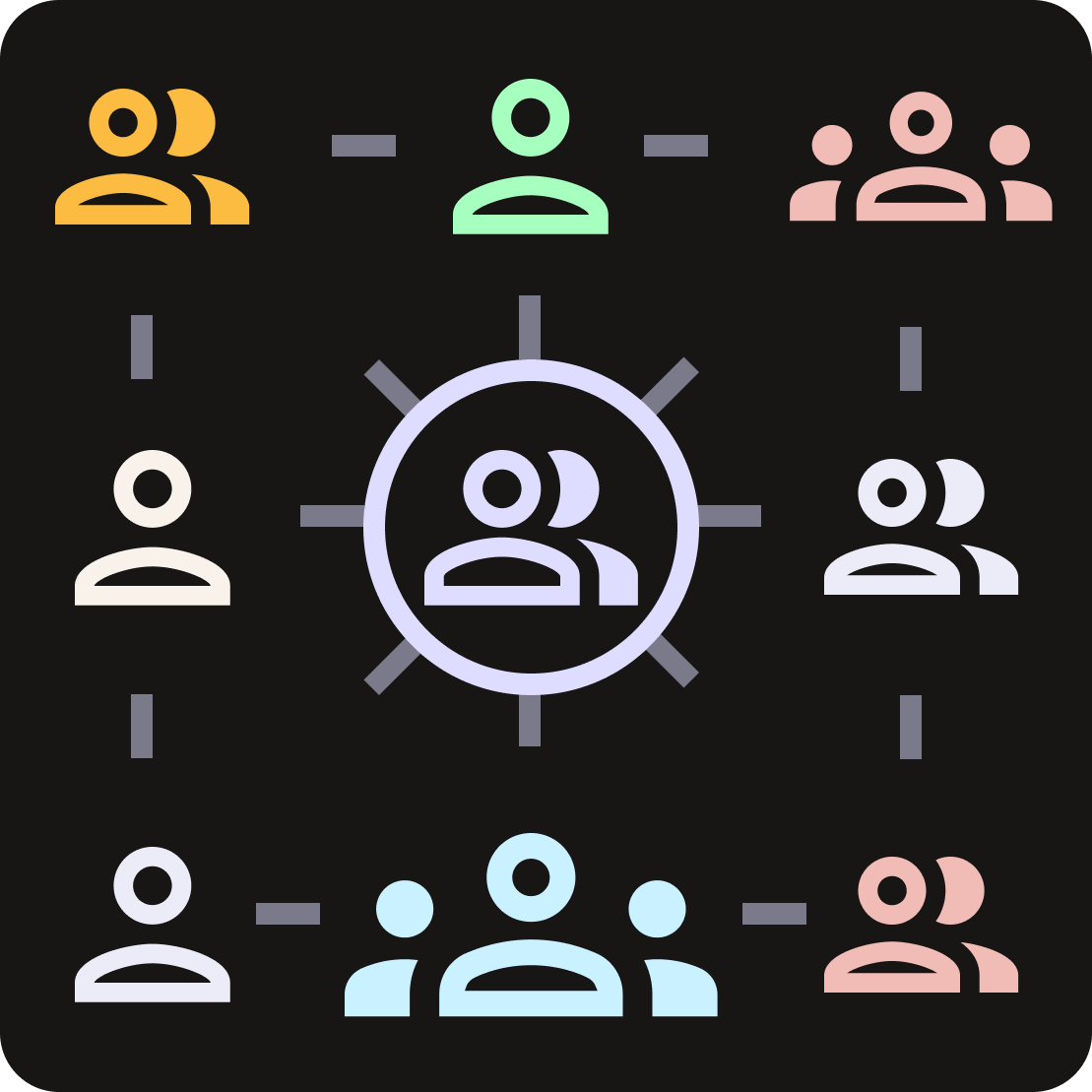 A diagram of today's data environment, complete with heterogenous technologies and heterogenous teams and stakeholders.