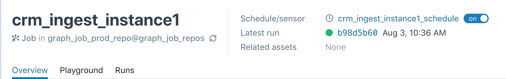 Dagster jobs with schedule